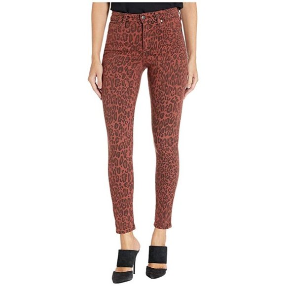JOE'S JEANS The Charlie Ankle Skinny Jeans - Twisted Leopard Print- Size 29  NWT - Picture 1 of 3